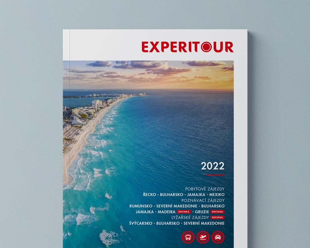 Detail na obálku katalogu Experitour pro rok 2022